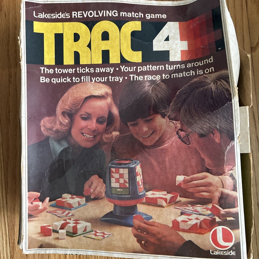 Vintage Trac 4 Revolving Tower Family Game Lakeside Canada 1976 Complete
